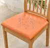 Chair Covers PU Dining Seat Cover Waterproof Leather Removable Washable Slipcovers Protector Rear