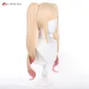 Anime COS Cosplay Cameriera Kitagawa Marin Kitagawa Parrucca Cosplay Blde Rosa Pytail Parrucca Parrucca sintetica resistente al calore 992j #