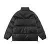 Jaquetas de outono e inverno para homens Bomber Streetwear Coreano Versi Stand Collar Cor Sólida PU Couro Cott Roupas Tendência Casaco v2xS #