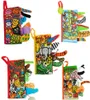 Jouets pour bébés, livres en tissu pour le développement précoce des enfants, apprentissage, éducation, activité de déroulement, contes d'animaux, Style1359131