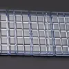 Classic long checkered chocolate mold, transparent checkered hard plastic chocolate candy mold, food grade plastic