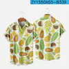 Camicie casual da uomo T-shirt hawaiana Frutta Stile retrò Stampato in 3D Y2K Hombre Camicia di moda Abiti da spiaggia oversize