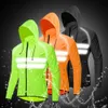 Jaquetas de ciclismo Wosawe Mens Ciclismo Hoodies Jaquetas À Prova D 'Água Reflexiva Ultraleve MTB Mountain Bike Wind Jackets Road Bike Vest Wind Coat24329