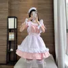 sweet Cute Pink Lolita Dr Japanese Anime Cosplay Maid Outfit Dr Cute Halen Makeup Cosplay Costume for Girls Women c36b#