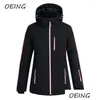 Skijacken Koreanischer Stil Paare Mode Skijacke Plus Size Outdoor-Sportkleidung Schneetropfen Lieferung Sport im Freien Sportlich App Otvxh