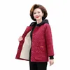 Herbst Winter Mittleren Alters Dame Mit Kapuze Kurze Jacke Frauen Dünne Plus Cmere Warme Mantel Mutter Casual wam mantel U1qb #