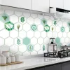 Stickers Bathroom Wall Stickers PVC Waterproof Self Adhesive Wallpaper Oilproof Hightemperature Antifouling kitchen Wallpaper Tiles