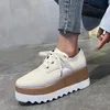 Buty swobodne 2024 Spring Women Plat Platform Slip na Moccains kobiety Kobieta grube podeszwy sneakers