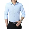 Coréen Fi Chemises pour hommes Printemps Hommes Dr Chemises Minces Hommes Casual Lg Manches Busin Mâle Vêtements Taille Asiatique 5XL 96ws #