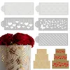 Stampi da forno Torta Mesh Stampi per fiori cavi Stampo riutilizzabile Decorazione Bordo Verniciatura a spruzzo Modello Stencil Strumento da disegno