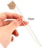 Forks 100PCS Cocktail Picks Bear Decorative Toothpicks For Bamboo Sticks Fruit Skewers Kids Disposable Party Buffet Drink