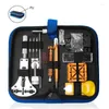 Titta på reparationssatser 159st Stever Tool Kit Watchmaker Link Pin Remover Case Opener Spring Bar Set Dismonbar batteriersättning