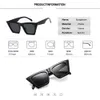 Sunglasses Fashionable Womens Sunglasses UV400 Protective Goggles Square Frame Retro Sunshade Summer Glasses Street Clothing Sunglasses J240328