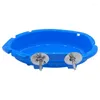 Autres fournitures d'oiseaux Plateau de nourriture pour perroquet Multifonction Bleu Baignoire Cage pour animaux Debout Lavage Boîte de douche Jouets Produit de nettoyage pour animaux de compagnie Facile à utiliser