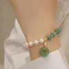 Perlen Strang Luxus Perle Frauen Armbänder Natürliche Edelstein Für Burmesische Jade Schmuck Geschenk Armband Mode Party Drop Lieferung Otn43