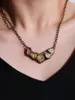 Ожерелья с подвесками в стиле ретро, натуральный аметист, топаз, оригинальный камень, необычное индивидуальное танцевальное ожерелье в этническом стиле в стиле панк, высокое ювелирное искусство