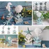 3st/Set Marine Ornament Harts Home Decoration Accessories Seahorse Starfish Shell Figurer för Home Mediterranean Style Decor 240325