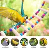 Autres fournitures d'oiseaux Échelle de perroquet Balançoire en bois pour perruche Jouets d'escalade Accessoires de cage de corde