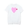 Mens CDGS Play T-shirts Summer T Shirt Comes Short Sleeve Womens des Badge Garcons broderi Heart Red Love de High Designer 258