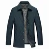 2022 Novas Roupas Masculinas Azul Escuro Fi Cott Dr para Homens Turn Down Collar Quente Outono / Inverno Casacos Jaquetas para Homens, M-4XL o2Qf #