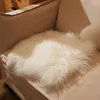 Kudde naturlig ull päls säte mjuk rund fyrkantig solid stol soffa pad hemmakontor bil varm dekor för höstvinter