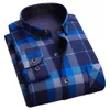 Дизайн отворота Мужская флисовая рубашка с клетчатым принтом Толстый плюшевый кардиган с рукавами Lg Верхняя мужская формальная рубашка в деловом стиле для отца среднего возраста U3Sk #
