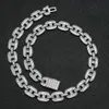 Miami 16mm Big Box Clasp Cuban Link Chain 2 Colors Iced Out Baguette Zircon Necklace Mens Hip Hop Jewelry H JllyBV2878
