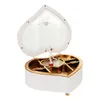 Dekorativa figurer Creative Stable Base Musical Jewelry Box Smooth Surface Transparent lock Multifunktionell musik