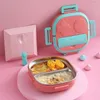 Servis 304 RVS Bento Lunch Box Water Injectie Thermische Isolatie Doos Kinderen Draagbare Split Lunchbox Met Lepel