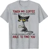 mijn koffie ik zal je zo hard slaan grappige kat minnaar cadeau T-shirt Europa T-shirt voor mannen Cott T-shirt casual nieuw ontwerp E1T4 #