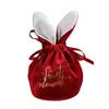 Подарочная упаковка H7EA Сумка для хранения конфет Упаковка для ушей Пасхальные упаковочные пакеты для шоколада Сладкий День Святого Валентина