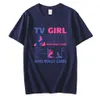 TV Girl Who Really Cares Graphic Print T-shirts Hommes Femmes Fi Vintage T-shirt surdimensionné à manches courtes Homme 100% Cott T-shirt N7SP #