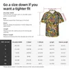 Chemises décontractées pour hommes Chemise hawaïenne Vacances Multi Tournesol Blouses Abstrait Swirl Artsy Vintage Homme Manches courtes Street Style Vêtements