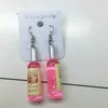 Dangle Earringsユニークな女性用ワインボトルレッドカクテルパーティーノーブルジュエリーロールパフォーマンスパーソナリティバースデープレゼント