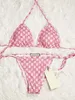 Damen-Bikini, Luxus-Bikini, Bademode, Designer-Badeanzug, Badeanzug, Badeanzüge, Polyester, Buchstabe, mittlere Taille, Urlaub, Party, Strand, Scrunch, sexy Bikinis, Badeanzüge