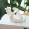 Rack 6st/Lot Ceramic Hand Shape Egg Cup Holder White Porcelain Egg Container Office Desktop Visitkort Stand Köksägg Verktyg