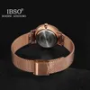 IBSO Brand Womens Watch Fashion Rose Gold Color Quartz Femme Mesh Band Mouvement Japon Relogio Feminino 240318