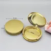 Lagringsflaskor 12/30 st Frosted Gold Round 59mm Cosmetic Makeup Blusher Compact Diy Empt Praped Powder Box Concealer High Lighter