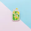 Broches Cartoon Schattige Dieren Kikker Fles Emaille Pins Wensen Drank Plezier Legering Broche Badge Zoete Mode Vrouwen Sieraden Gift