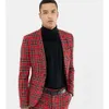 Casual Slim Fit Men Suits Najnowszy projekt Notoch Lapel 2 sztuki Groom Wedding Tuxedo Prom Bankiet Zestaw mężczyzn G6SJ#