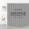 Enkel bokstav svart vit dusch gardiner design badrum gardin nordisk heminredning tillbehör badskärm med krokar 240328