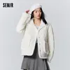 Semir Cott Manteau Femmes Texturé Col Montant Tempérament 2023 Nouvel Hiver Fi Bord Brut Doux Losange Veste F2GO #