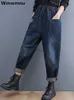 Damesjeans Hoge taille Oversized 90kg Enkellange Harem Jeans Baggy Casual Vintage Dames Denim Broek Koreaans Street chic Recht Vaqueros 24328