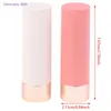 Bouteilles de stockage 1pcs rouge à lèvres tube vide givré rond matériel d'emballage cosmétique rechargeable conteneur de brillant à lèvres