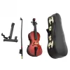 Miniaturas 5.5in de madeira acessórios de decoração para casa réplica de violoncelo em miniatura com caso modelo de instrumento decoração em miniatura modelo musical