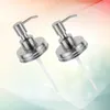 Dispenser di sapone liquido 2 pezzi Coperchi per pompa per lozione Fluido per lavaggio a mano in acciaio inossidabile