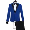 2023 FI Nya män Boutique Slimming Host Performance Set Set / Two PCS Blazers Set Matching Collar Male Jacket Trousers Q8RJ#