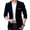 Merk Heren Corduroy Blazers Herfst Lente Fi Mannelijke Slanke Vet Casual Jasje Mannen Blazer Masculino Kleding Vetement Homme Y9dw #