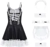 japanese Black Cute Lolita Maid Costumes Girls Women Sexy lingerie Lovely Maid Cosplay Costume Outfit Dr Clothes E9j8#