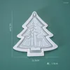 Moldes de cozimento DIY Natal Cristal Epoxy Molde Árvore Snowflake Elk Pingente Silicone Chaveiro Jóias Fazendo Moldes de Resina